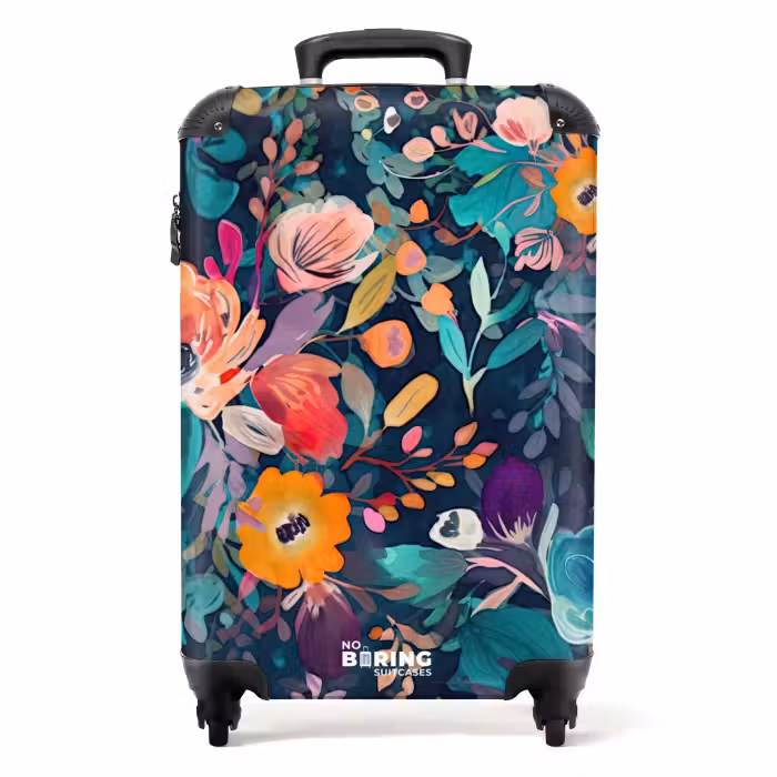 Koffer - Kleurrijk - Bloemen - Kunst - Natuur - Hippie