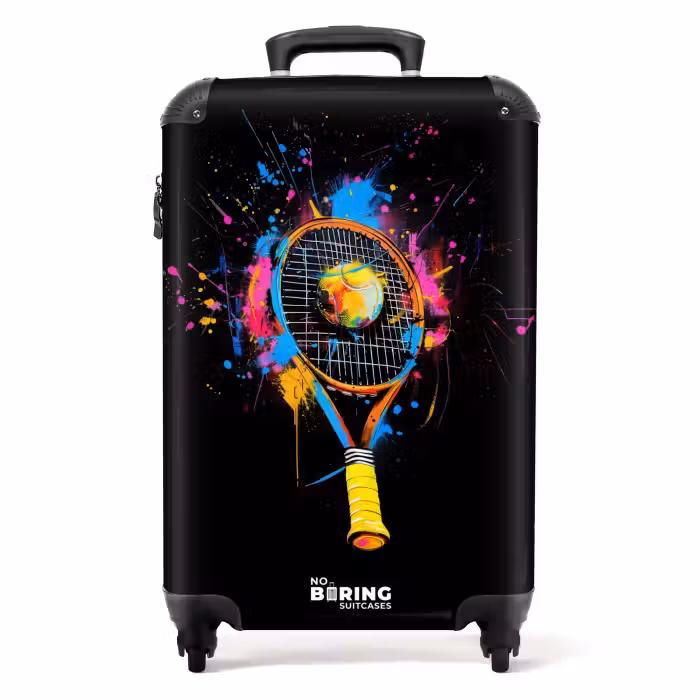 Koffer - Kleurrijk tennis racket met bal