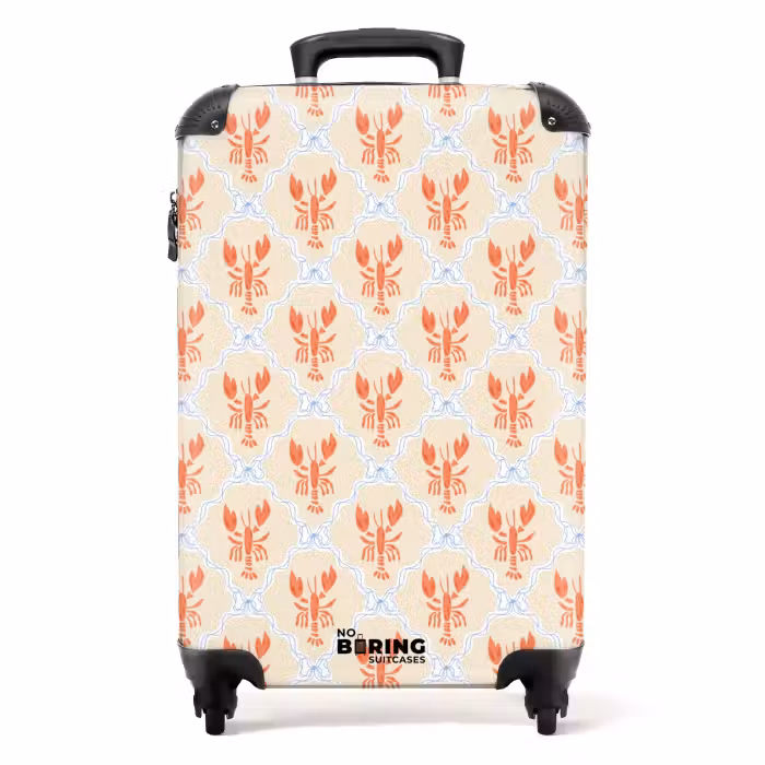 Koffer - Kreeft illustratie oranje