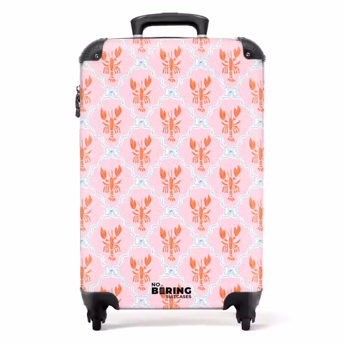 Koffer - Kreeft illustratie roze