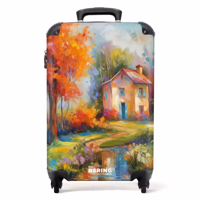 Koffer - Landschap - Kleurrijk - Olieverf - Kunst