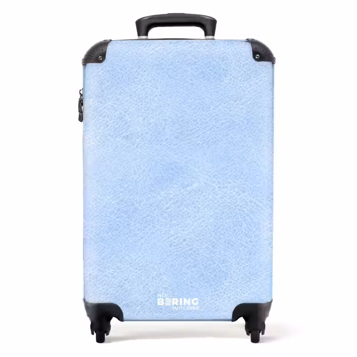 Koffer - Lederen look licht blauw