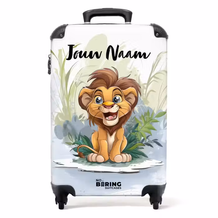 Koffer met naam - Lenny leeuwtje