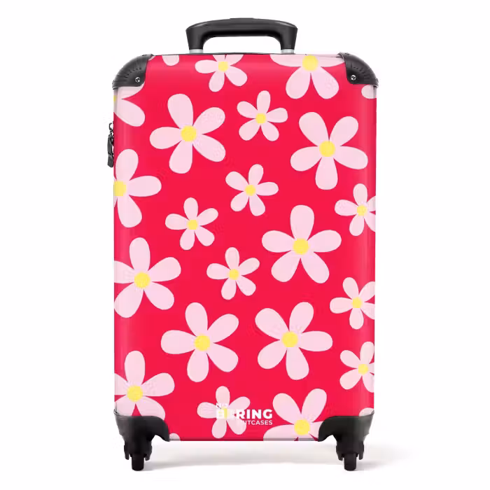 Koffer - Madeliefjesmania hotpink