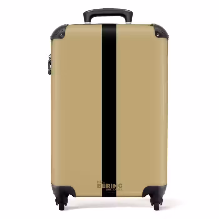 Koffer - Minimal - Goudbruin met zwarte streep