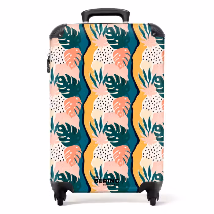 Koffer - Monstera bladeren in diverse kleuren
