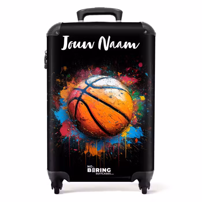 Koffer met naam - Oranje Basketbal te Midden van Verfspetters