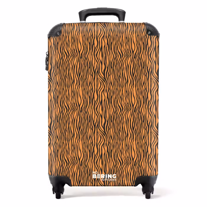 Koffer - Oranje tijgerstrepenmotief