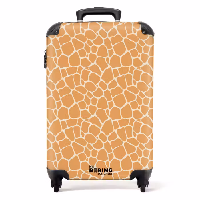 Koffer - Patroon van giraffeprint in oranje met beige