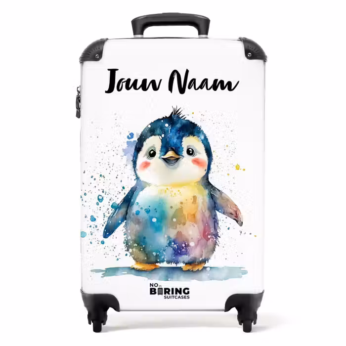 Koffer met naam - Picasso pinguïn