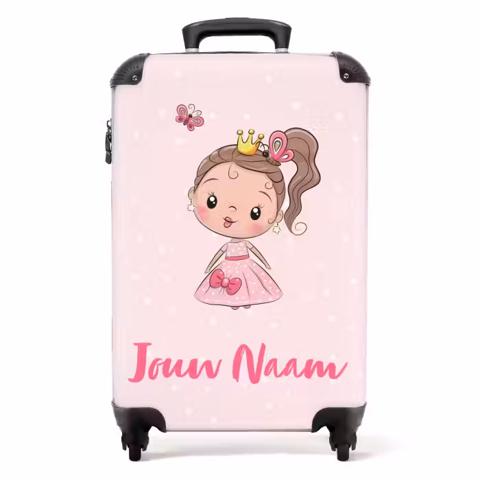 Koffer met naam - Prinsesje roze