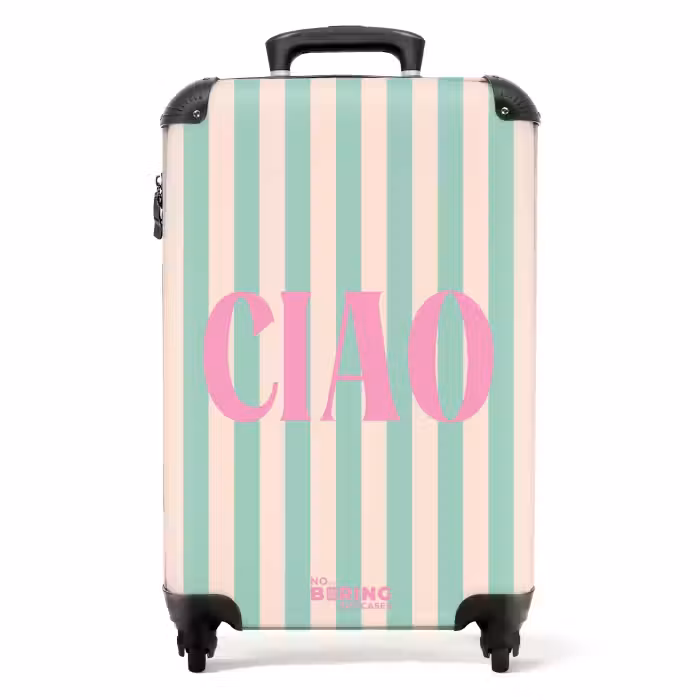 Koffer - Quotes - Ciao mintgroen en zalmkleur