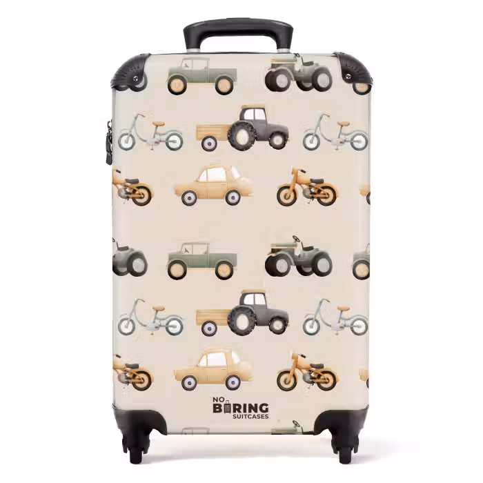 Koffer - Retro voertuigen patroon
