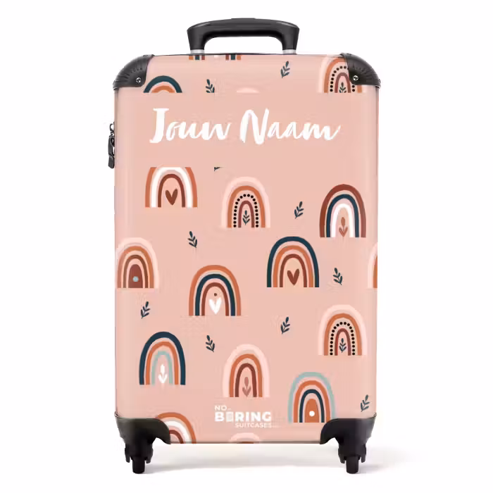 Koffer met naam - Rosy rainbows