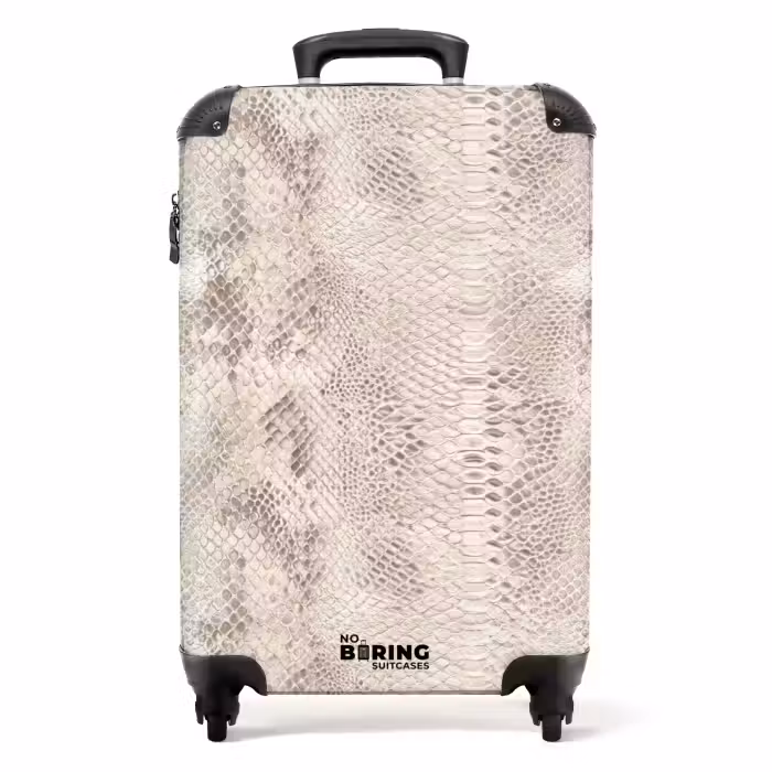 Koffer - Slang - Patroon - Beige