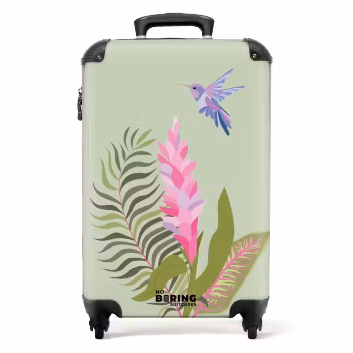 Koffer - Summer memories - Kolibrie bij tropische bloemen