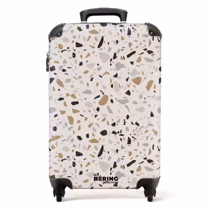 Koffer - Terrazzo patroon natuurlijk beige