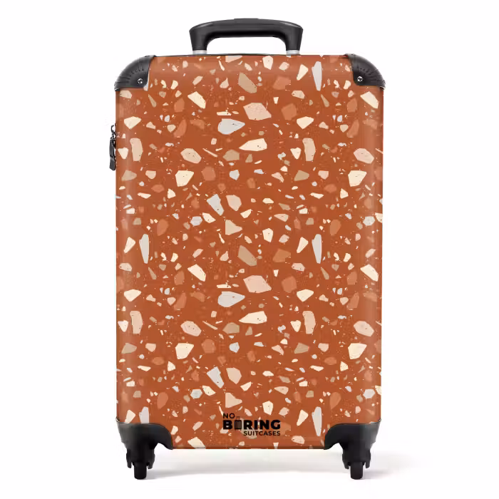 Koffer - Terrazzo patroon veelkleurig terracotta
