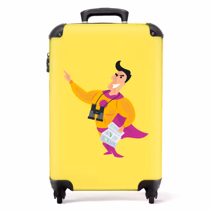Koffer - VakantieDiscounter - Tourguide - Cartoon