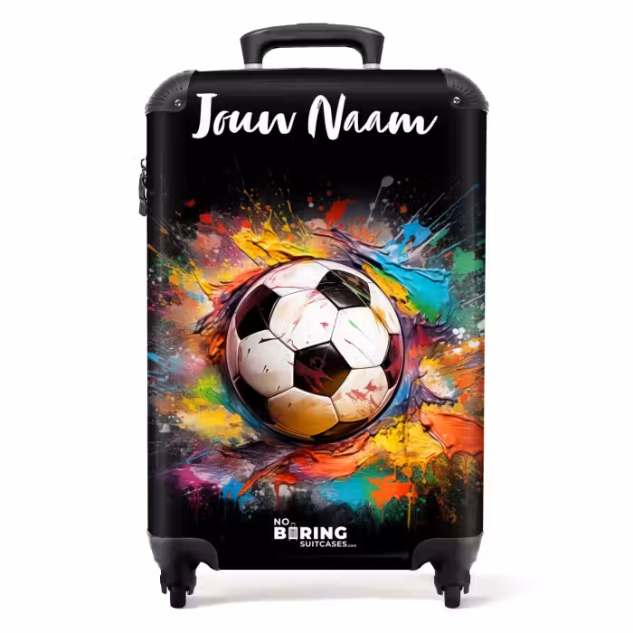 Koffer met naam - Verfklodder Voetbal