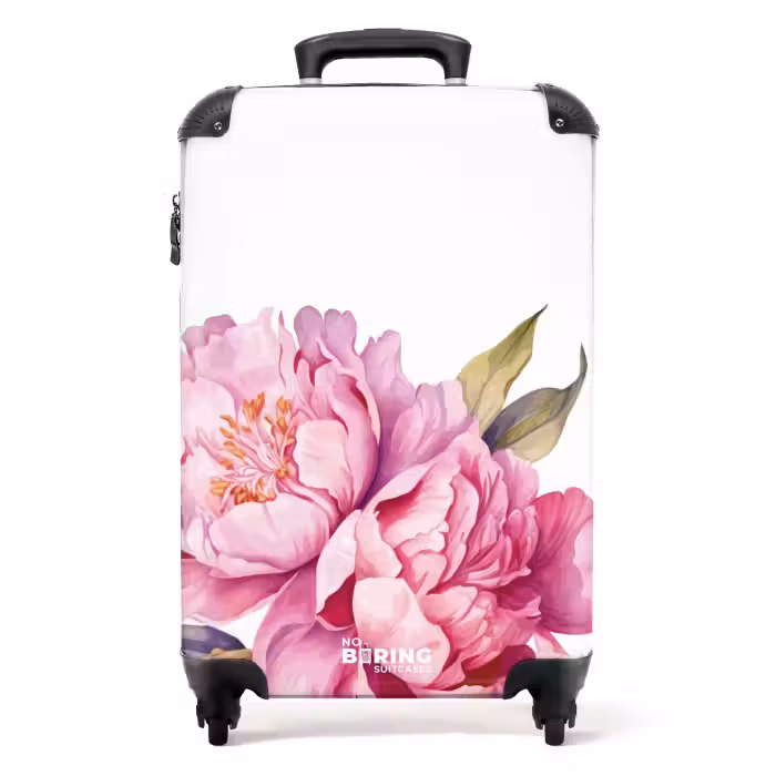 Koffer - Vintage bloemen - Pioenrozen