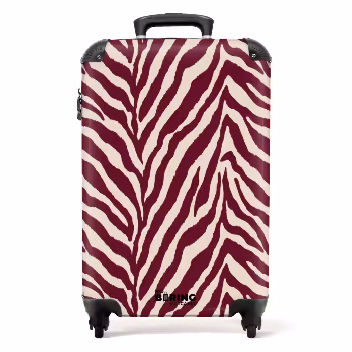 Koffer - Zebra - Motief - Bordeaux - Rood
