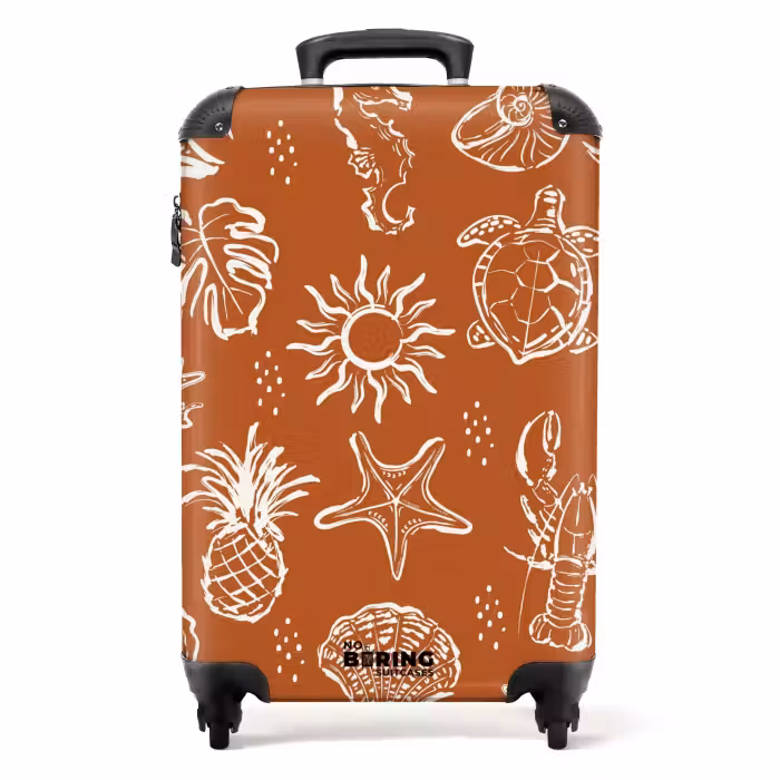Koffer - Zeedieren en zomer illustraties