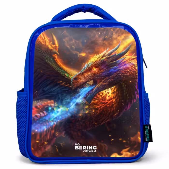 Kinderrugzak met naam - Blauw - Chroma krijger
