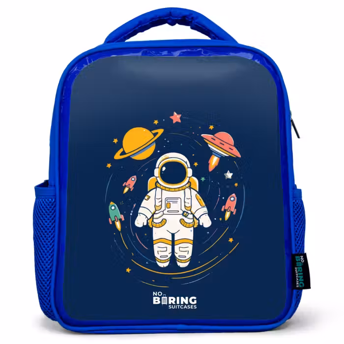 Kinderrugzak - Blauw - Astronaut - Planeet - Sterren - Raket