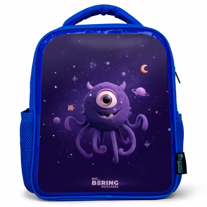 Kinderrugzak - Blauw - Kosmisch tentakelmonster