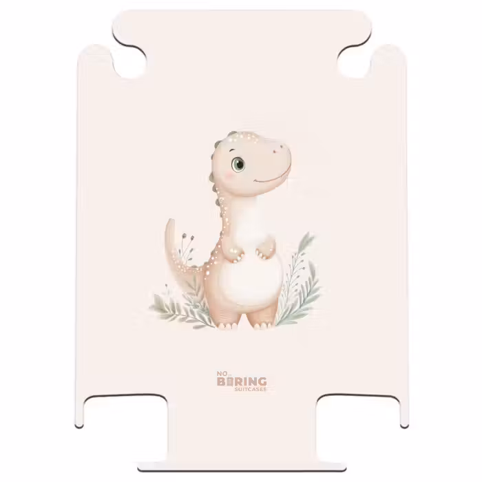 CaseSwap - Beige dinosaurus met groene blaadjes