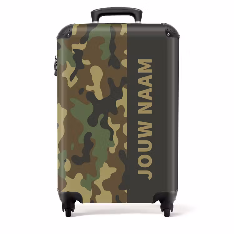 Koffer met naam - Bos camouflage — 1