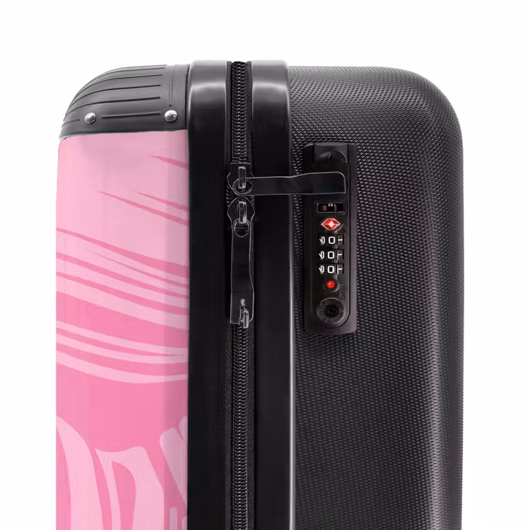 Koffer - Grote bladeren in verschillende tinten roze — 5