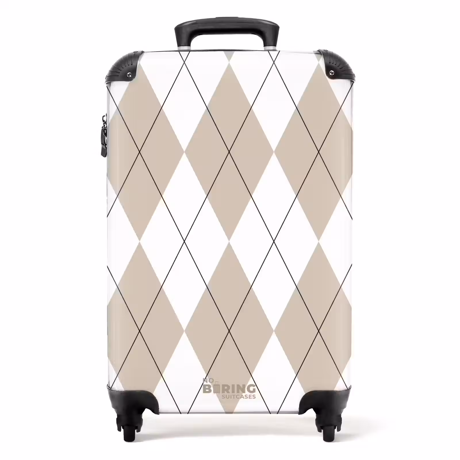 Koffer - Beige ruiten patroon — 1