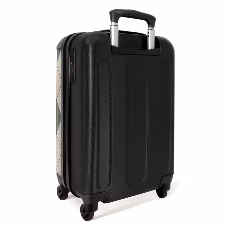 Koffer - Groen met beige ruit patroon — 3