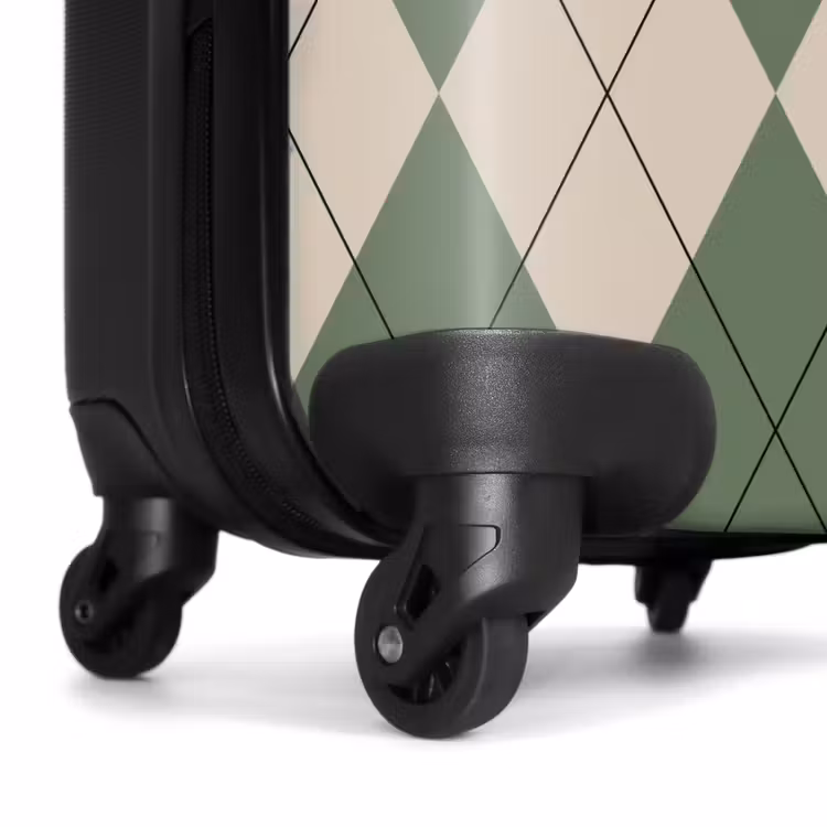 Koffer - Groen met beige ruit patroon — 6