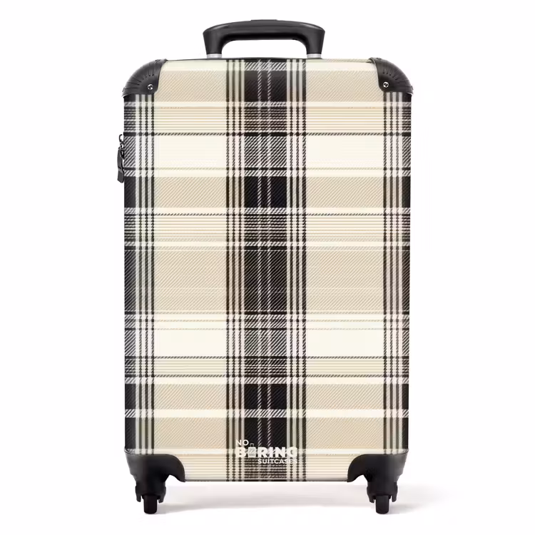 Koffer - Klassiek geruit patroon in beige — 1