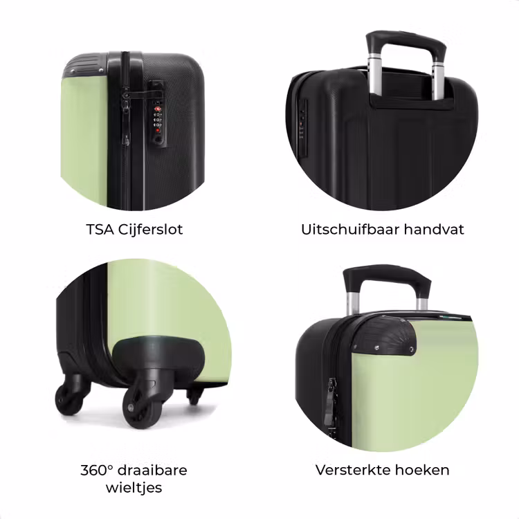 Koffer - Groene achtergrond met witte vlinder — 7