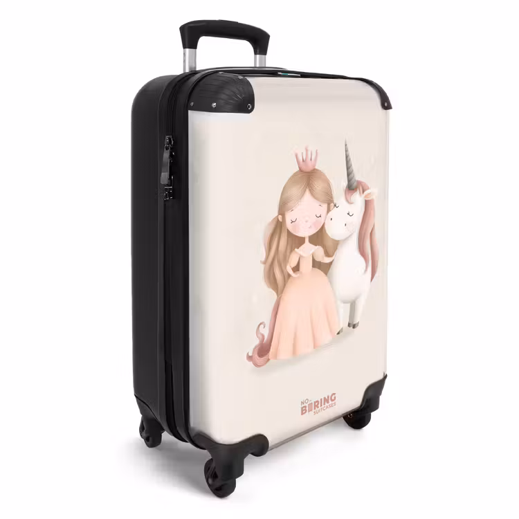 Koffer - Prinses en een eenhoorn in pastel kleuren — 2