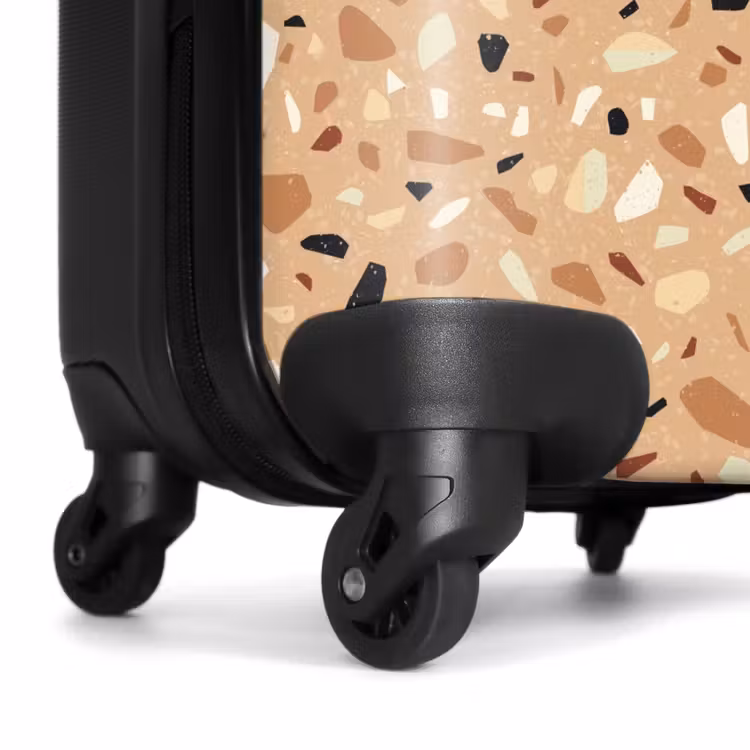 Koffer - Terrazzo patroon kleurrijk bruin — 6