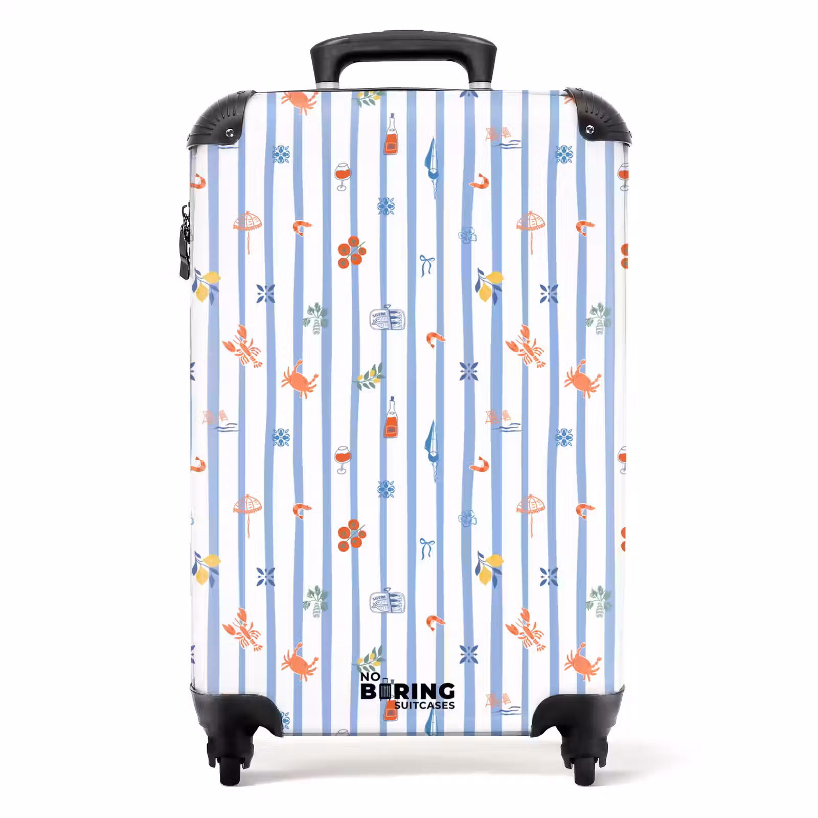Koffer - Gestreepte vakantie print kleurrijk — 1