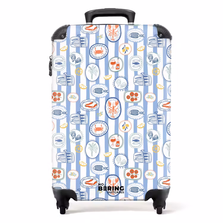Koffer - Gestreepte zomer print kleurrijk — 1