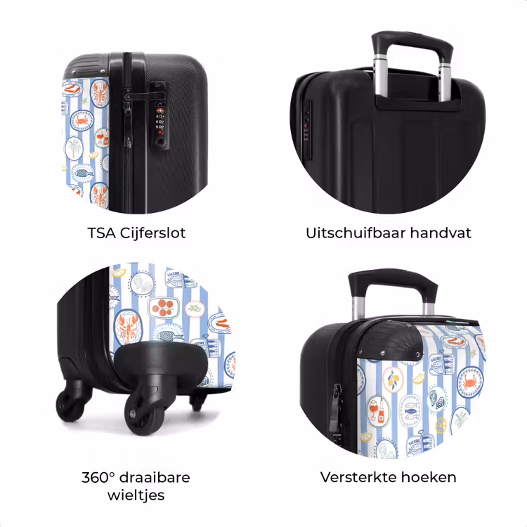 Koffer - Gestreepte zomer print kleurrijk — 7