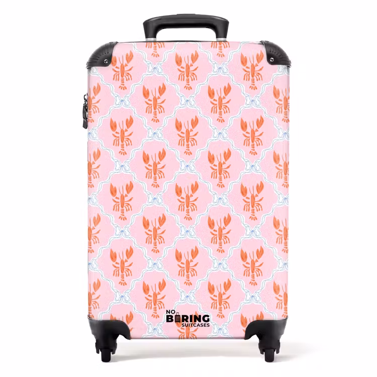 Koffer - Kreeft illustratie roze — 1