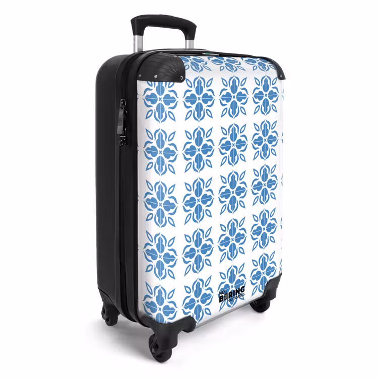 Koffer - Zomer tegel print blauw — 2