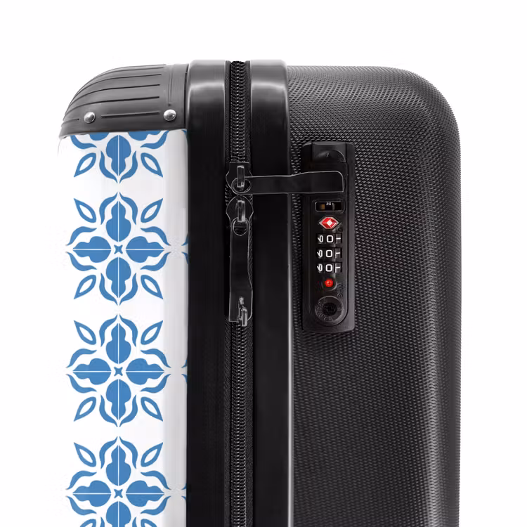 Koffer - Zomer tegel print blauw — 5