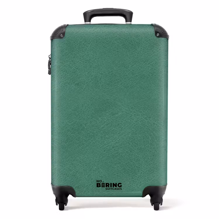 Koffer - Lederen look blauw groen — 1