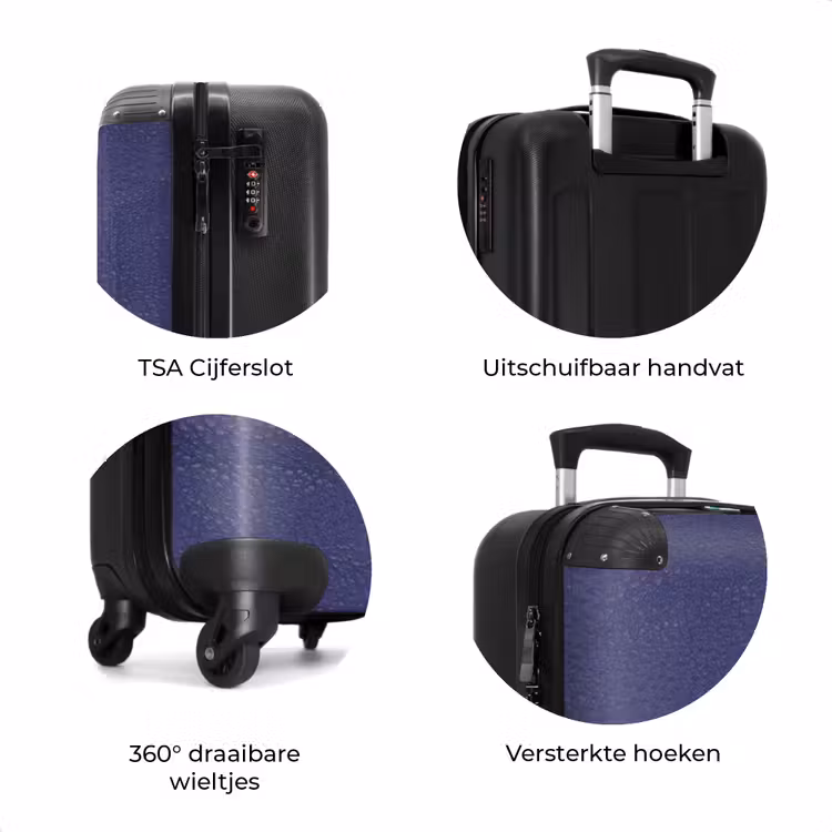 Koffer - Lederen look lavendel paars — 7