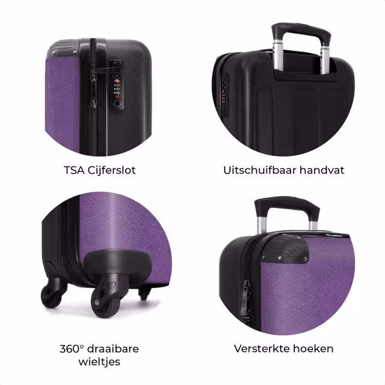 Koffer - Lederen look lila paars — 7