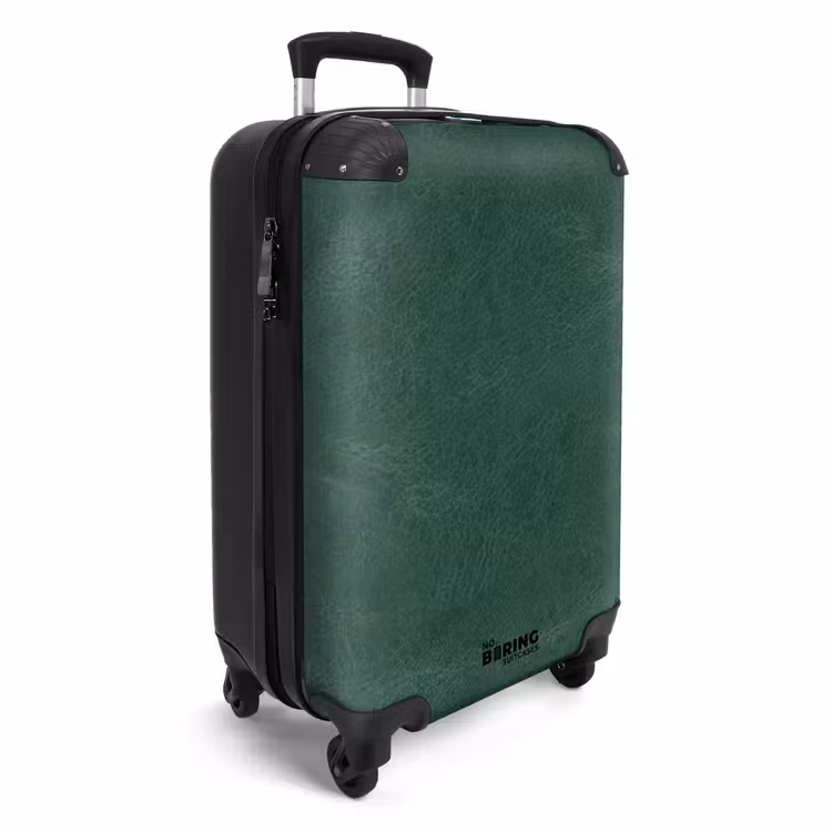 Koffer - Lederen look midden groen — 2